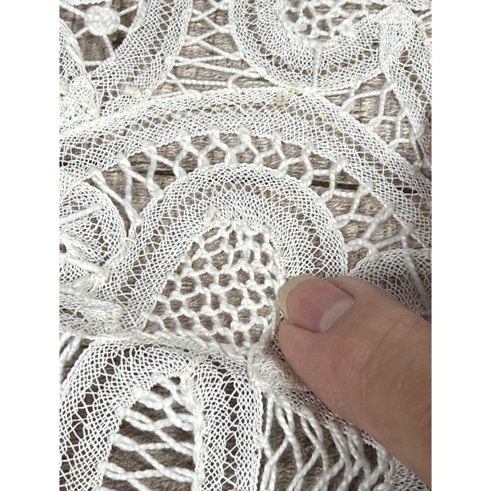VTG Louise Verschueren Brussels Belgian Lace Dress Front Collar Original Bag - Picture 12 of 16